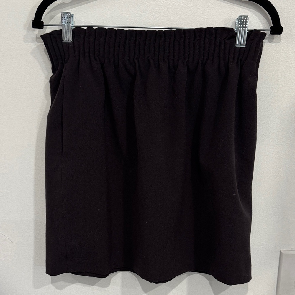 J. Crew Black Elastic-Waist Mini Skirt